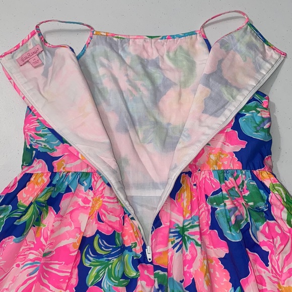 Lilly Pulitzer Girl’s Floral Tropical Summer Sleeveless Vacation Dress Size 14 - Picture 8 of 10